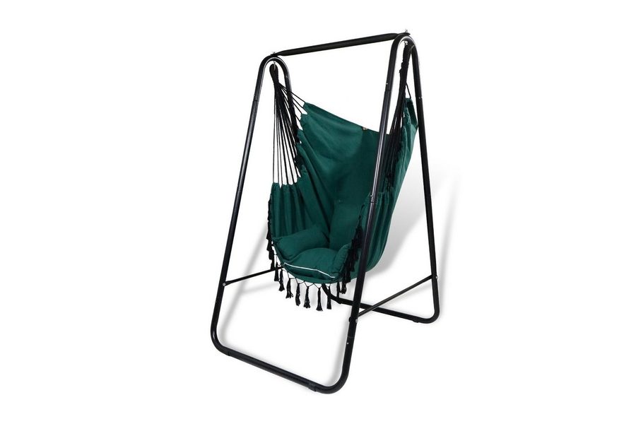 CCLIFE Hängesessel Hängesessel mit Gestell Hängeschaukel Hängestuhl (1er Set mit Gestell), mit gestell von CCLIFE