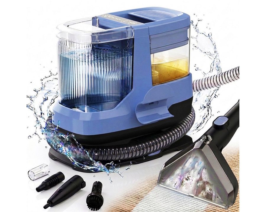 AIRROBO Teppichreinigungsgerät CP100 Teppichreiniger & Polsterreiniger 4-in-1 – Waschsauger, 600 W, Die Dampftemperatur ist verstellbar von 60℃ bis 100℃, Tragbarerer Fleckenreiniger mit Trenntank-System, Integrierte Zirkulationsreinigungsfunktion, 1100ML Schmutzwasser +900ML Frischwassertank, Für Küchenfett, Teppiche, Polstermöbel, Sofas, Autos, Haustiere. von AIRROBO
