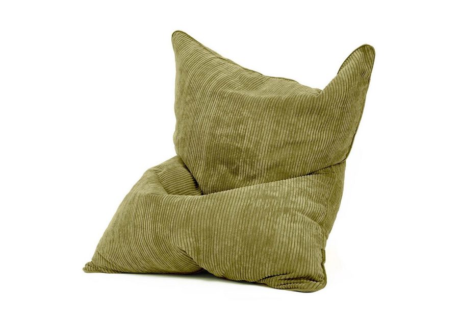 Green Bean Sitzsack XXL Riesen Sitzsack Square aus Cord (XXL aus Cordstoff 370 Liter mit EPS-Perlen Füllung, Kuschelig Weich Waschbar), Sitzkissen Lounge Chair Relax-Sessel Kinder Erwachsene von Green Bean