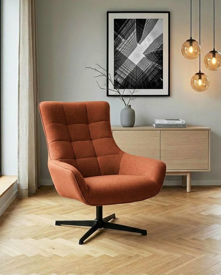 OTTO home Ohrensessel LEMOORE - OTTO. Verlässliche Qualität., Relaxsessel, TV-Sessel, 360° Grad drehbar, Feinstruktur von OTTO home