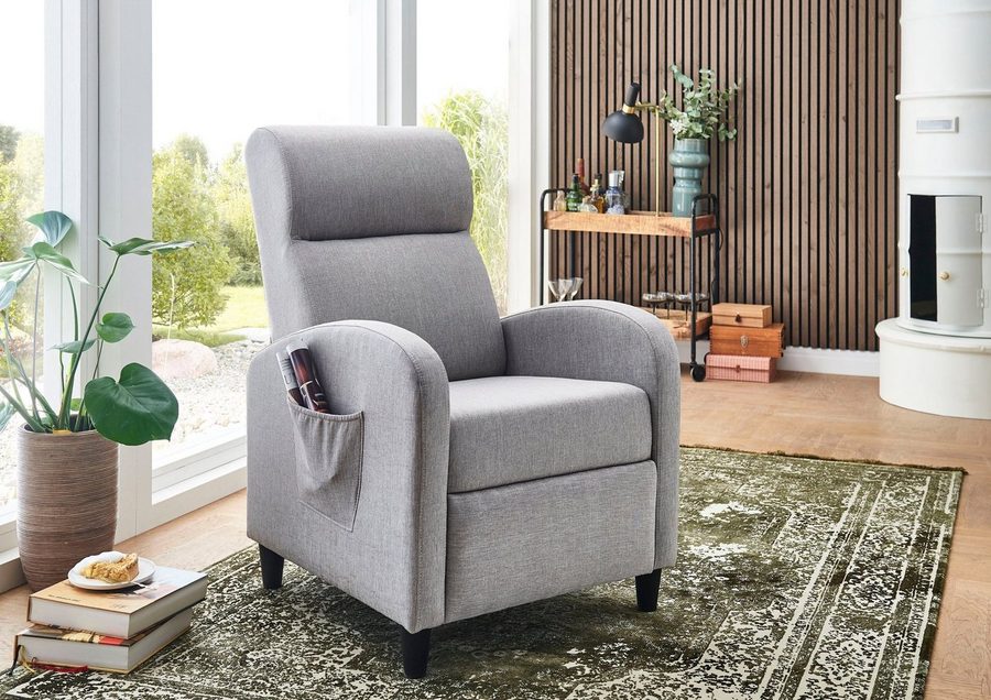 OTTO home Relaxsessel Tom, mit Relaxfunktion, inklusive seitlicher Tasche, TV-Sessel mit Funktion von OTTO home