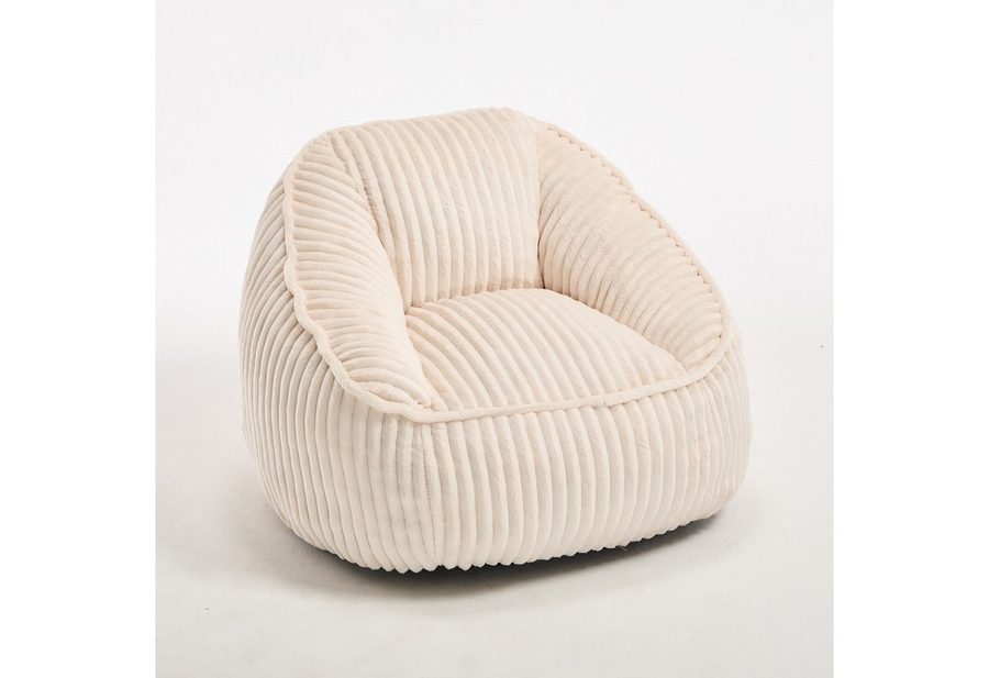 ANYSUN Sitzsack Loungesessel mit Rückenlehne, Memory-Schaum & Chenille für Erwachsene (1 Loungesessel), 92×98×73 cm, Sitzhöhe 43 cm, für Wohn-, Schlaf- & Lesezimmer von ANYSUN