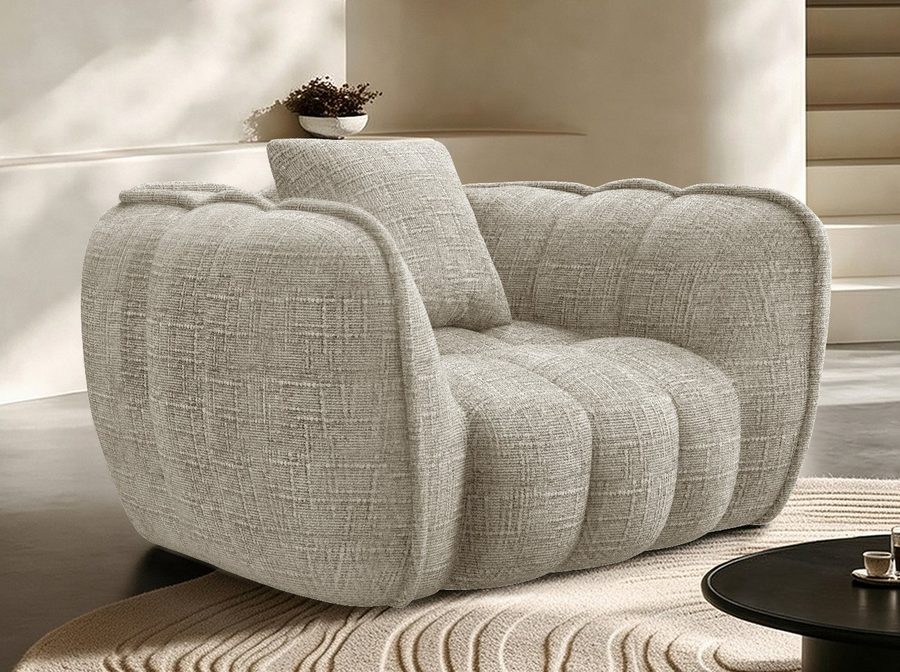 Elekiatech Sofa Stoffsofa,Sofa in Blumenform,Ergonomischer Einzelsessel,Chenille-Sofa, Geeignet für Wohnzimmer, Wohnungen, Schlafzimmer oder Gästezimmer, Keine Montage erforderlich von Elekiatech