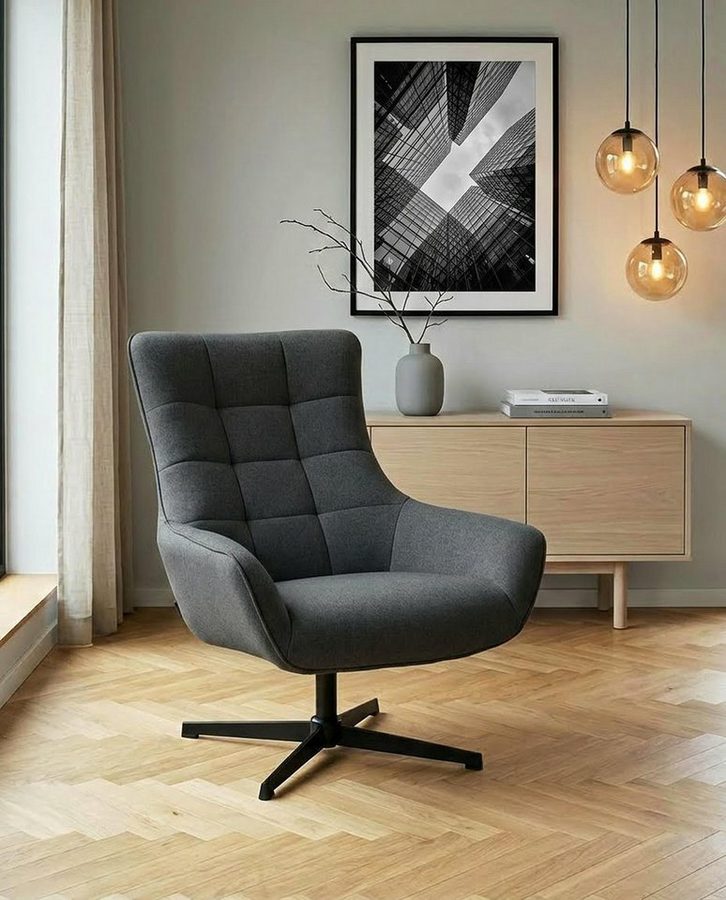 OTTO home Ohrensessel LEMOORE - OTTO. Verlässliche Qualität., Relaxsessel, TV-Sessel, 360° Grad drehbar, Feinstruktur von OTTO home
