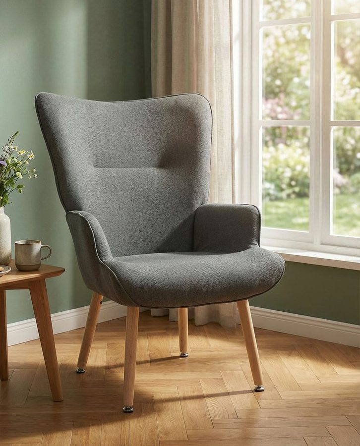 INOSIGN Relaxsessel KEADY, Hochlehnsessel, TV-Sessel, Relaxsessel, Ohrensessel mit stabilem Echtholzgestell von INOSIGN