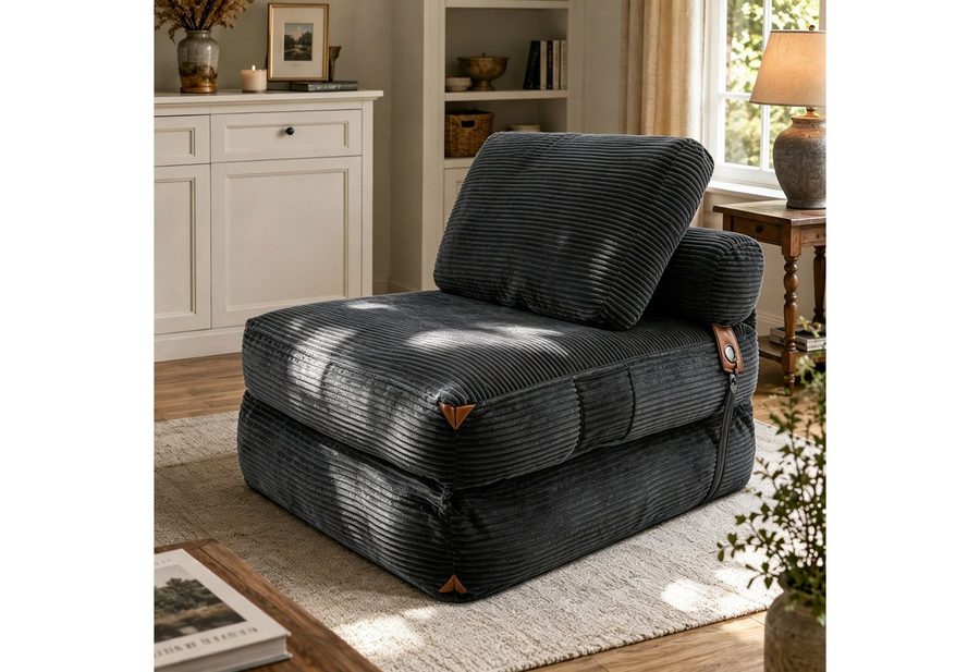 VUZINIC Schlafsofa 2-in-1 faltbarer Sessel-Sofa, ergonomischer Halt, 1 Teile, vakuumverpackt, montagefrei, weich, Wohnung & Büro von VUZINIC