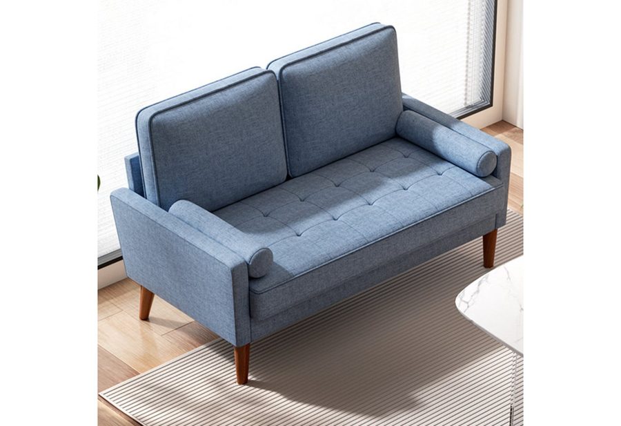 OUNUO 2-Sitzer Sofa 2 Sitzer, Modernes 2er Sofa mit 2 Wurfkissen von OUNUO