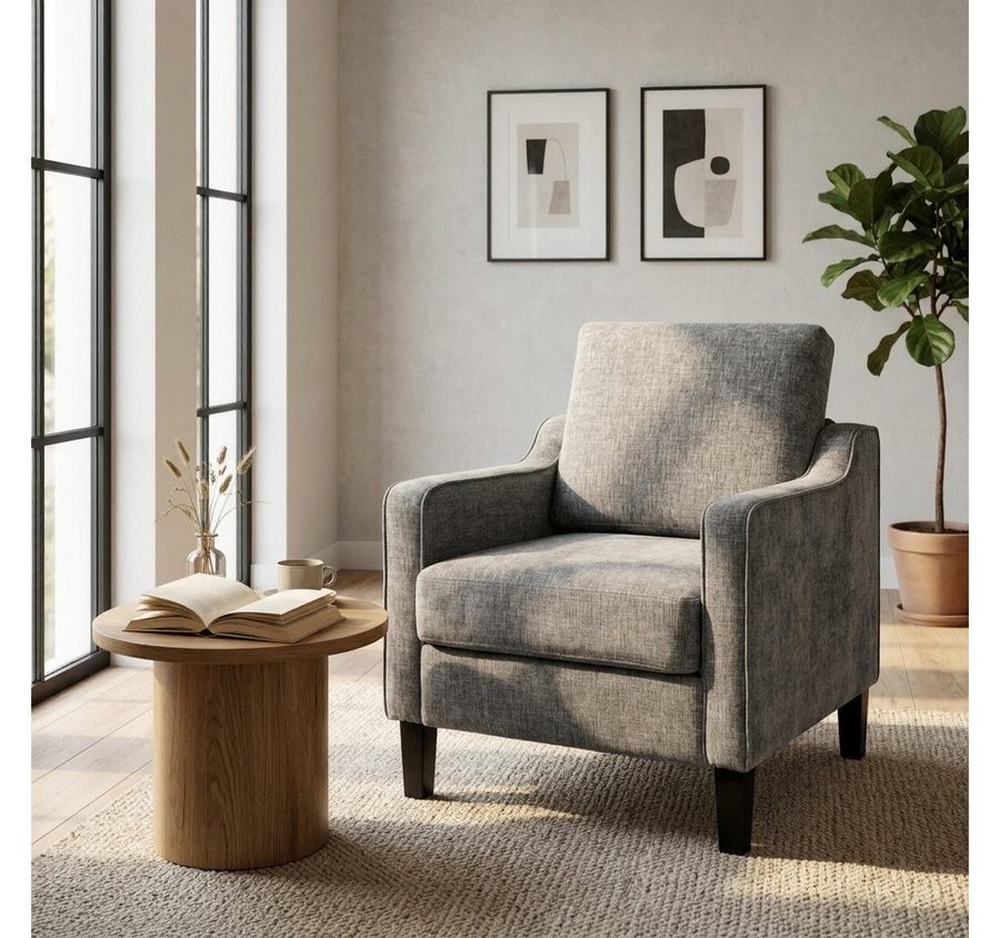 TLGREEN Loungesessel Accent Sessel mit Kissen,Polstersessel – 75×71×90 cm (Bequemes Einzelsitz-sofa),Lesesessel bequem, fur Wohnzimmer, Büro & Wohnung,Apartment von TLGREEN