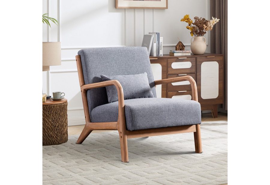 Bonzy Home Loungesessel Sessel mit Kissen&Armlehnen, Relaxsessel 150kg belastbar,Einzelsessel (1-St), Ergonomischer Sessel mit Kissen, Einzelsessel für Wohnzimmer von Bonzy Home