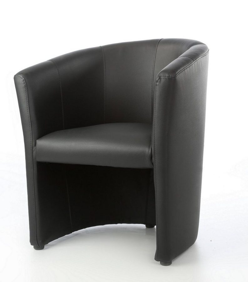 Kamil Cocktailsessel Design Cocktailsessel Sessel Clubsessel Loungesessel Farbe schwarz (1 Set Karton, 1-St., 1 Sessel), Lieferung kommt Aufgebaut von Kamil