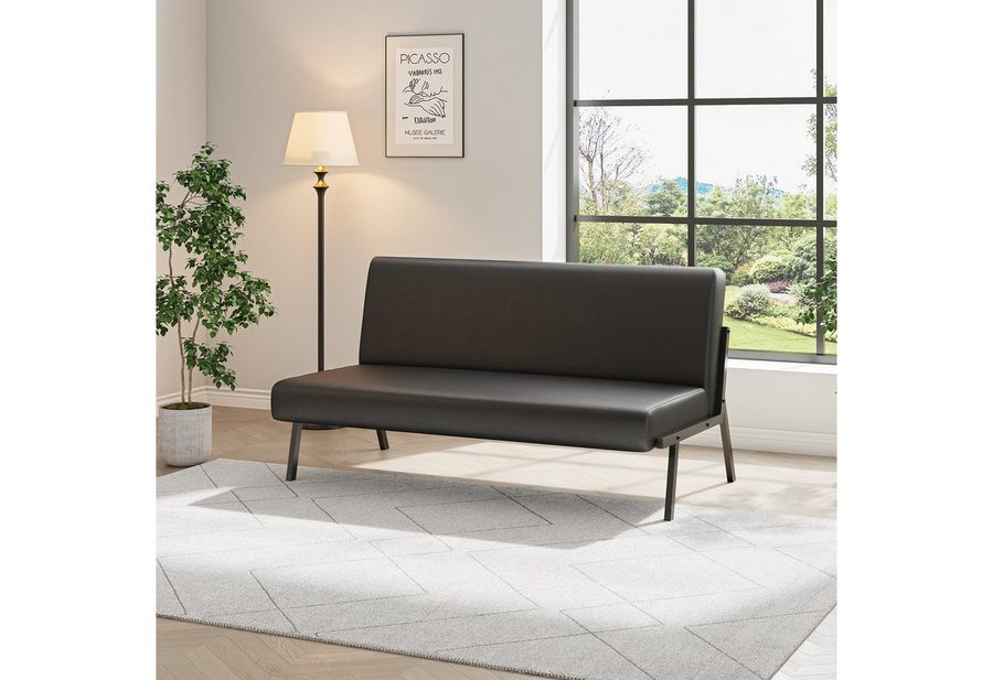 OUNUO Sofa 2 Sitzer Couch mit Metallrahmen Doppelsofa 150kg belastbar von OUNUO