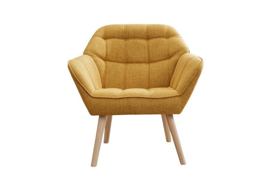 WAHSON OFFICE CHAIRS Ohrensessel mit Massivholz-/Metallbeinen Moderner Sessel aus Leinen/Samt von WAHSON OFFICE CHAIRS