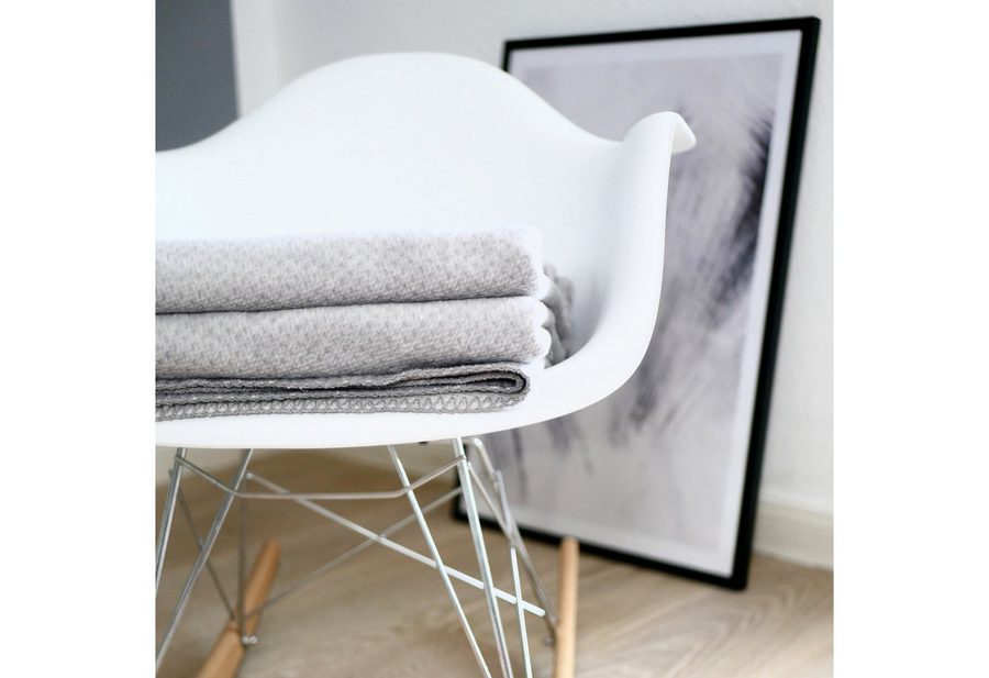 Wolldecke EMMA Premium Kuscheldecke aus 100% weicher Bio-Baumwolle in 7 Farben, RIEMA Germany, weiche Sofadecke 150x200cm Made in Germany, nachhaltig, OEKOTEX von RIEMA Germany
