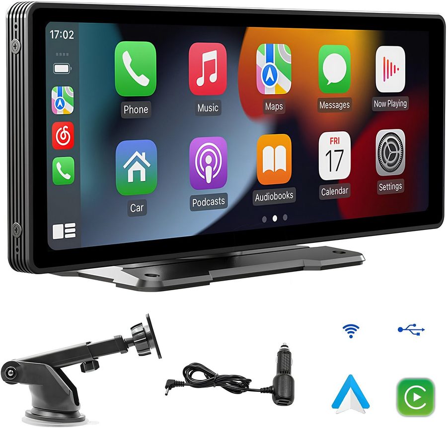 Athlix Auto Radio Multimedia Video Player Apple Car Play Bluetooth AUX USB Autoradio (Autoradio 10,26" Full HD, Breite Kompatibilität, Sprachsteuerung) von Athlix