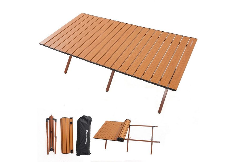 CITYSPORTS Campingtisch Campingtisch Klappbar, Klapptisch Ultra Leichte, Falttisch Tragbar, Faltbar Camping Table Outdoortisch Groß, 120x60x44cm von CITYSPORTS