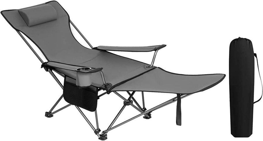 Woltu Campingstuhl (1 St), klappbar für Outdoor mit Armlehnen Getränkehalter von WOLTU
