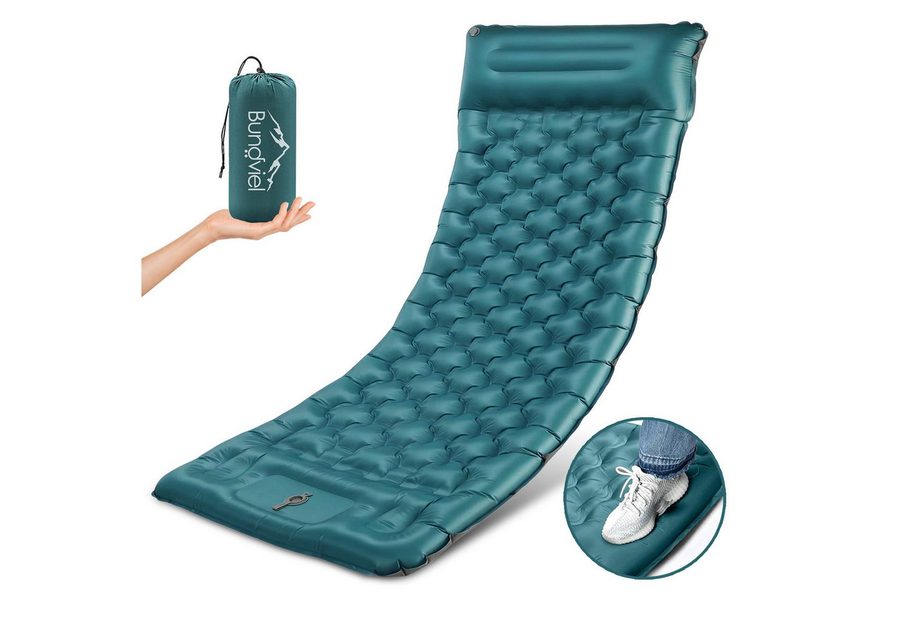 Bundviel Isomatte Outdoor Camping Isomatte Selbstaufblasend Ultraleicht Luftmatratze, erschleißfest/wasserabweisend/Reißfestigkeit von Bundviel