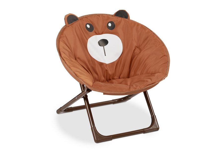 relaxdays Campingstuhl Faltbarer Moonchair für Kinder (1 St), Bär von RELAXDAYS