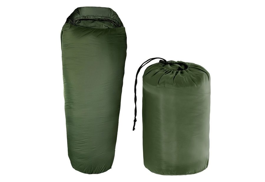 Goods+Gadgets Schlafsack Thermo-Mumienschlafsack 3-Jahreszeiten–Kompakt, Atmungsaktiv, Outdoor (3-fach Isolierung), 3-Jahreszeiten Mumien Schlafsack von Goods+Gadgets