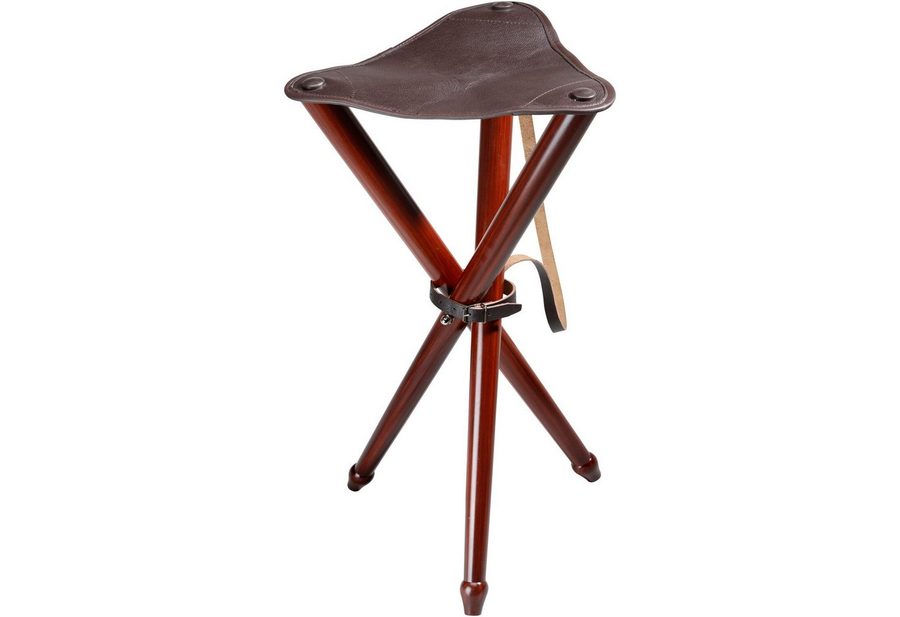 Wald & Forst Campingstuhl Dreibein Sitzstuhl mit Leder von Wald & Forst