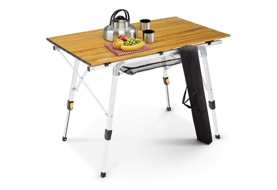 Arebos Campingtisch 120x70 cm Reisetisch faltbar, klappbar für Camping, Picknick & Balkon, Belastbarkeit: 30 kg