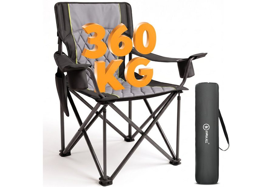 Homecall HOMECALL XXL Campingstuhl Übergroßer Klappstuhl, bis 360 KG, für Outdoor, Balkon, Garten von Homecall