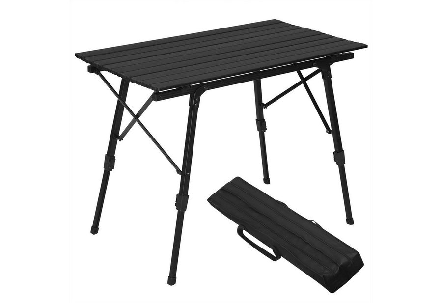 Woltu Campingtisch (1-St), klappbar, Gartentisch aus Alu, Balkontisch höhenverstellbar, 90x52cm von WOLTU