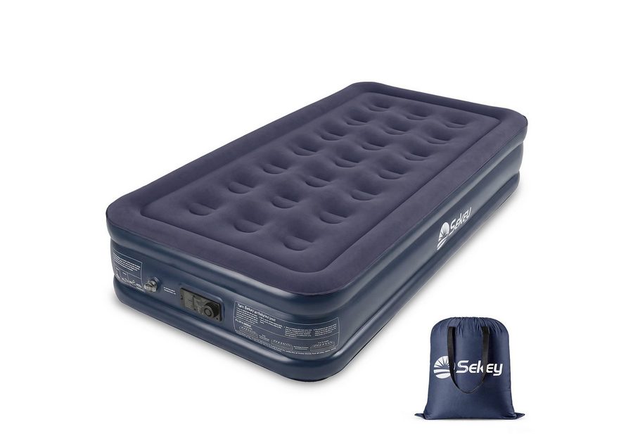 Sekey Luftbett Luftmatratze Selbstaufblasend Gästebett mit Integrierter Elektropumpe, 203x102x40cm - Luftbett Selbstaufblasend Einzelbett bis 200 kg von Sekey