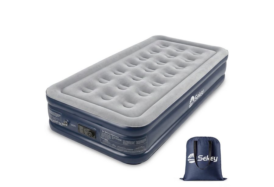 Sekey Luftbett Luftmatratze Selbstaufblasend Gästebett mit Integrierter Elektropumpe, 203x102x40cm - Luftbett Selbstaufblasend Einzelbett bis 200 kg von Sekey