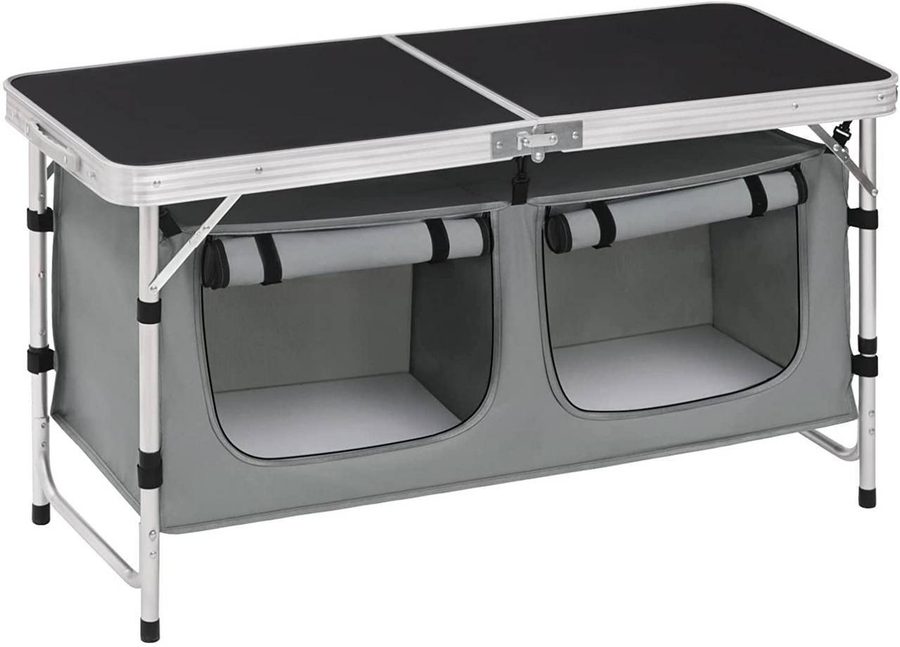 Woltu Campingtisch, Höhenverstellbar mit Stauraum, Outdoor inkl.Tragetasche von WOLTU