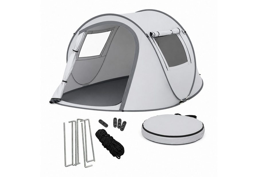 relaxdays Wurfzelt Pop Up Zelt 2–3 Personen Tunnel, Personen: 3 (1 tlg) von RELAXDAYS