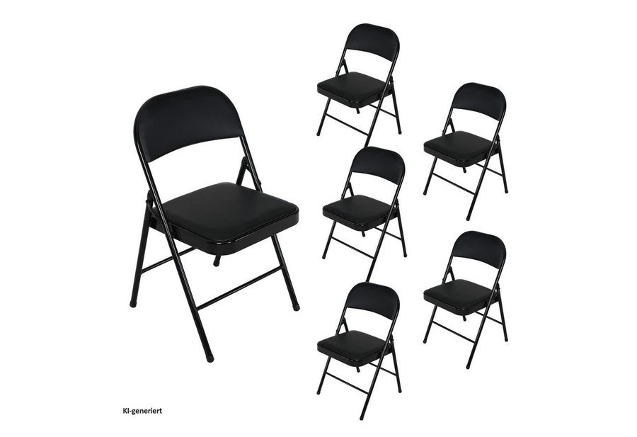 HTI-Living Klappstuhl Klappstühle 6er Set Wedigo Schwarz (Set, 6 St), Küchenstuhl Campingstuhl Bestuhlung Events von HTI-Living