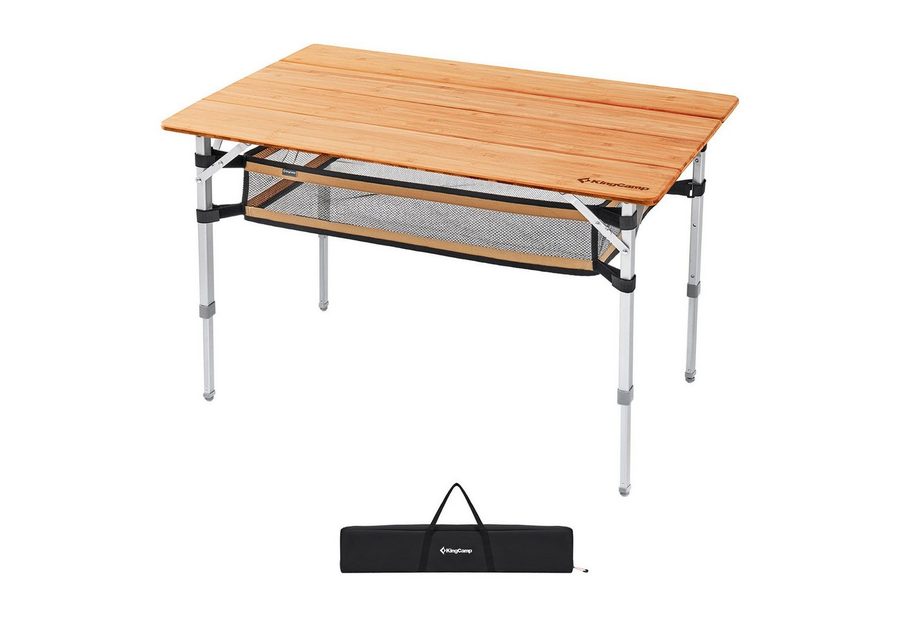 KingCamp Campingtisch Bambus Falt Tisch Camping Klapptisch - Garten Alu von KingCamp