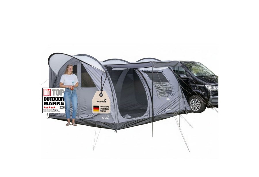 Skandika Buszelt Esbjerg Travel 2 Protect, Freistehend, 1 Schlafkabinen, Personen: 2 (Moskitonetz an allen Eingängen und Fenstern, Tragetasche), Wassersäule 3000 mm, eingenähter Zeltboden, 2,1 m Stehhöhe von Skandika