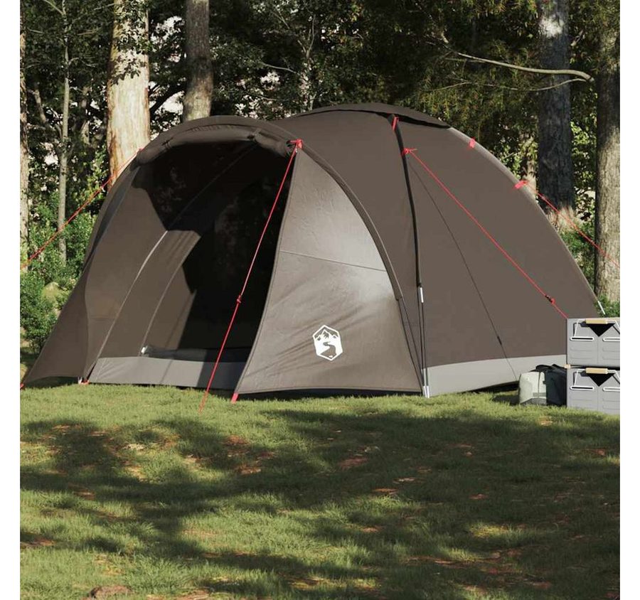 furnicato Angelzelt Campingzelt 310x226x153 cm Braun, Personen: 2, Wetterfestes Outdoor-Zelt mit abnehmbarem Regendach und Tasche von furnicato