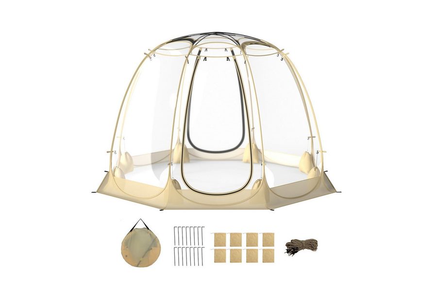 COSTWAY Wurfzelt, Personen: 6, Pop Up Zelt wetterfest, 265x265cm, bis -15℃ von COSTWAY