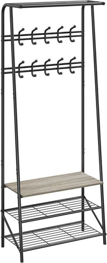 GarveeMore Garderobenständer Garderobenständer Kleiderständer mit Schuhbank,4-in-1 Design Garderobe von GarveeMore