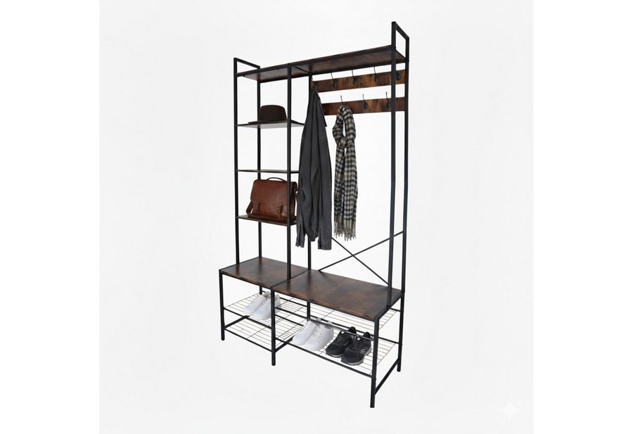 relaxdays Garderobenständer Garderobe Industrial Design, (1 St) von RELAXDAYS
