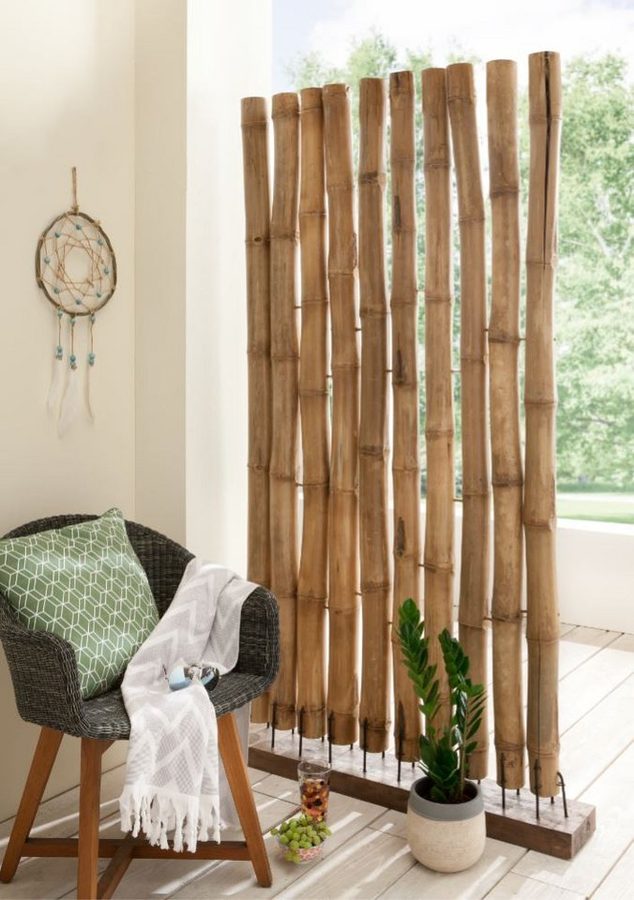 More2Home Paravent Raumteiler BAMBUS, Natur, 110 x 190 cm von More2Home