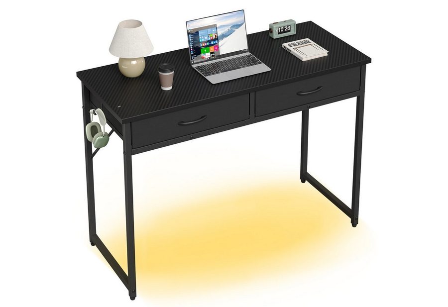 Pinmoco Schreibtisch Ein Schreibtisch mit Schubladen, ein Schminktisch, 106 cm breit. von Pinmoco