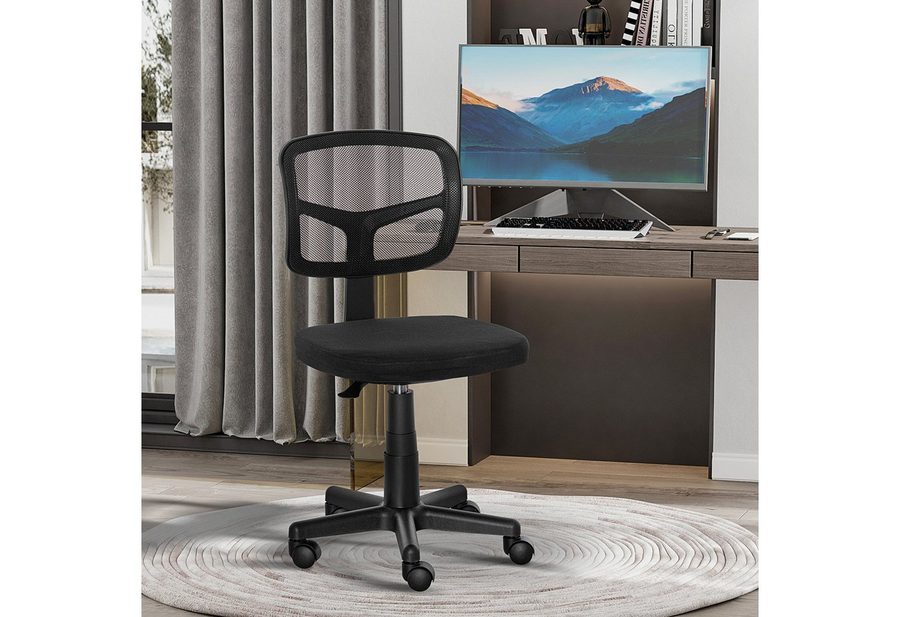 Vinsetto Bürostuhl Drehstuhl höhenverstellbar, Computerstuhl platzsparend (ergonomischer Schreibtischstuhl, 1 St), für Arbeitszimmer, Büro, Schwarz von Vinsetto