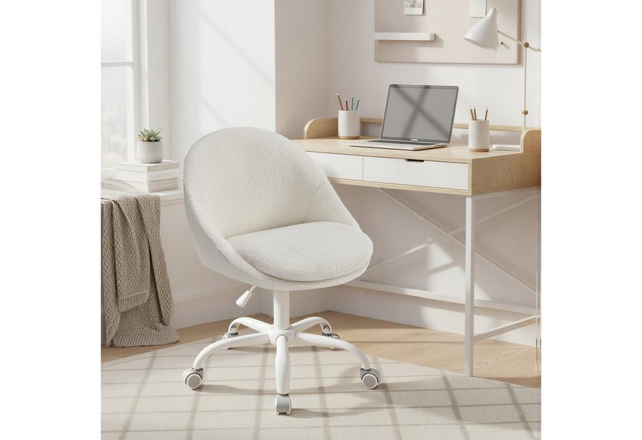 SONGMICS Bürostuhl 1/2er Set Schminkstuhl Schreibtischstuhl höhenverstellbar (1 St), Homeoffice Stuhl, Schaumstoffpolsterung von SONGMICS
