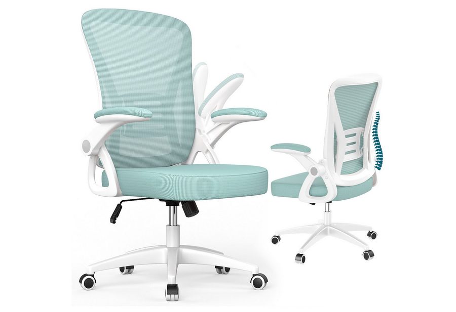 ZAISZE Bürostuhl Bürostuhl – Ergonomischer Sitz – Sessel mit 90° klappbarer Armlehne (Platz sparen), Lordosenstütze – höhenverstellbar von ZAISZE