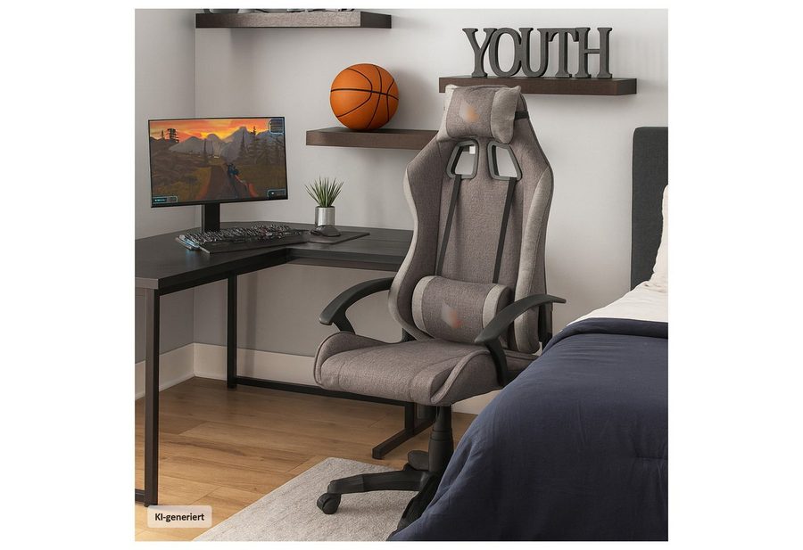 HTI-Living Schreibtischstuhl Ergonomischer Schreibtischstuhl Roya Grau (Stück, 1 St), Schreibtischstuhl von HTI-Living