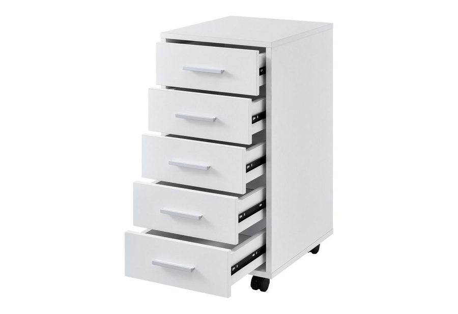 en.casa Rollcontainer, (1 St), »Stockholm« Aktenschrank mit 5 Schubladen von en.casa