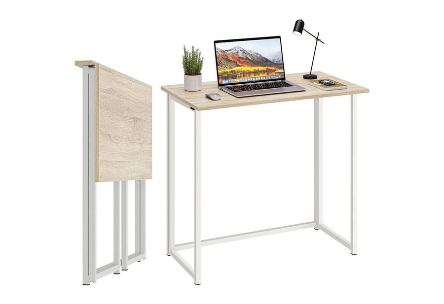NAIMP Schreibtisch faltbar Computertisch, Klapptisch, Arbeitstisch, Bürotisch, flexibel und platzsparend von NAIMP
