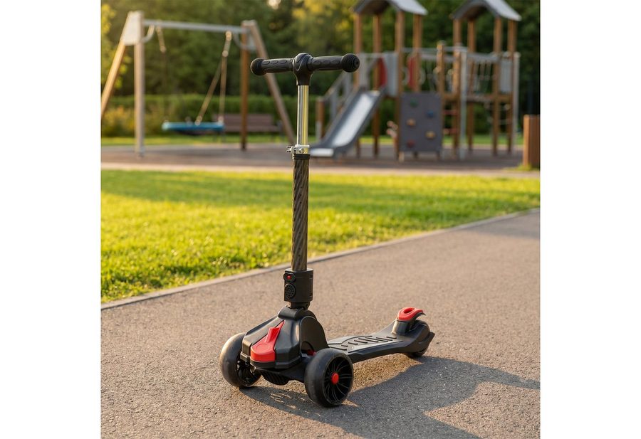 oyajia Cityroller Roller Kinder Scooter Dreiradscooter mit PU LED Räder Faltbar, bis 50 kg,roller kinder,kinder roller,Höhenverstellbar,Hinterradbremse von oyajia