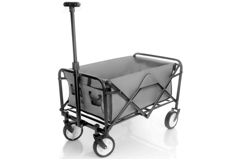 BigDean Bollerwagen faltbar belastbar bis 80kg Bollerwagen platzsparend zusammenklappbar (Packung, 1-tlg., Bollerwagen), Faltbar, Platzsparend von BigDean
