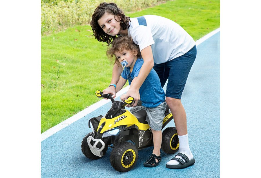 HOMCOM Rutscher Kinder Rutschauto Tretauto, (Rutschen Kinderauto, 1-tlg., Kinderfahrzeug), Gelb 67,5 x 38 x 44 cm von HOMCOM