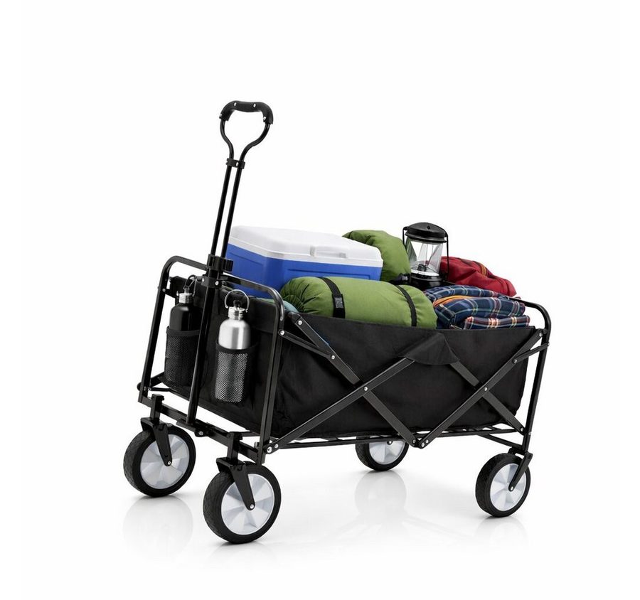 BigDean Bollerwagen 105L, bis 100 kg belastbar – Handwagen mit ausziehbarer Deichsel (Stück, 1-tlg., Bollerwagen), Kompakt, Faltbar, Robust von BigDean